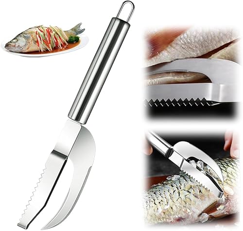 Herramienta de raspado de escamas de pescado, cuchillo multifunción de acero inoxidable para escamas de pescado, kit de limpieza de pescado,