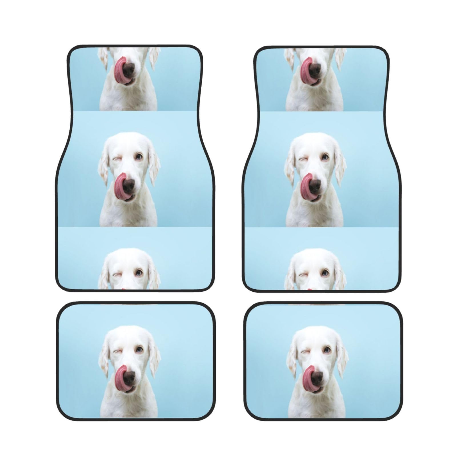 Lustiger Labrador, 4er-Set Auto-Fußmatten, Neopren-Fußmatten für Fahrzeuge, rutschfeste Auto-Fußmatten, Autozubehör