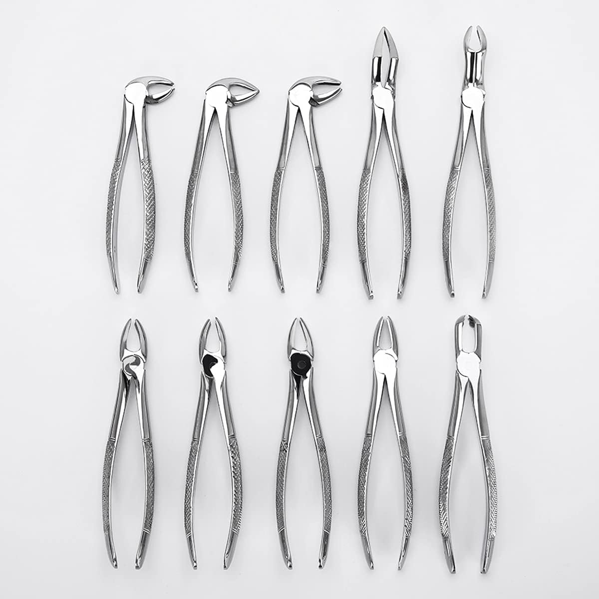 Pinze per Estrazione Denti in Acciaio Inossidabile, 10 Pezzi/Set Pinze per Estrazione Denti Pinze dentali per Dentista con Kit di Strumenti Strumento per Estrazione chirurgica Dentale