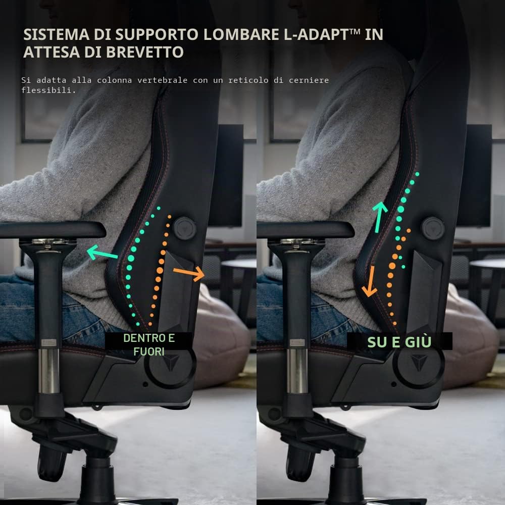 Secretlab Sedia da Gaming TITAN Evo Black3 - Sedia da Computer Reclinabile, Ergonomica & Comoda con Braccioli 4D, Cuscino per la Testa Magnetico & Supporto Lombare in 4 direzioni - Nero - Tessuto