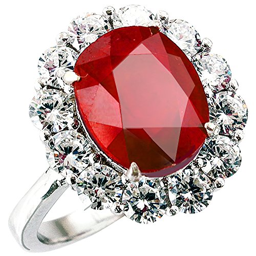 One&Only Jewellery 【鑑別書付】 一生物 超大粒 5ct 天然 ルビー リング 指輪 K18GP 宝石の女王 7月誕生石 (11号)