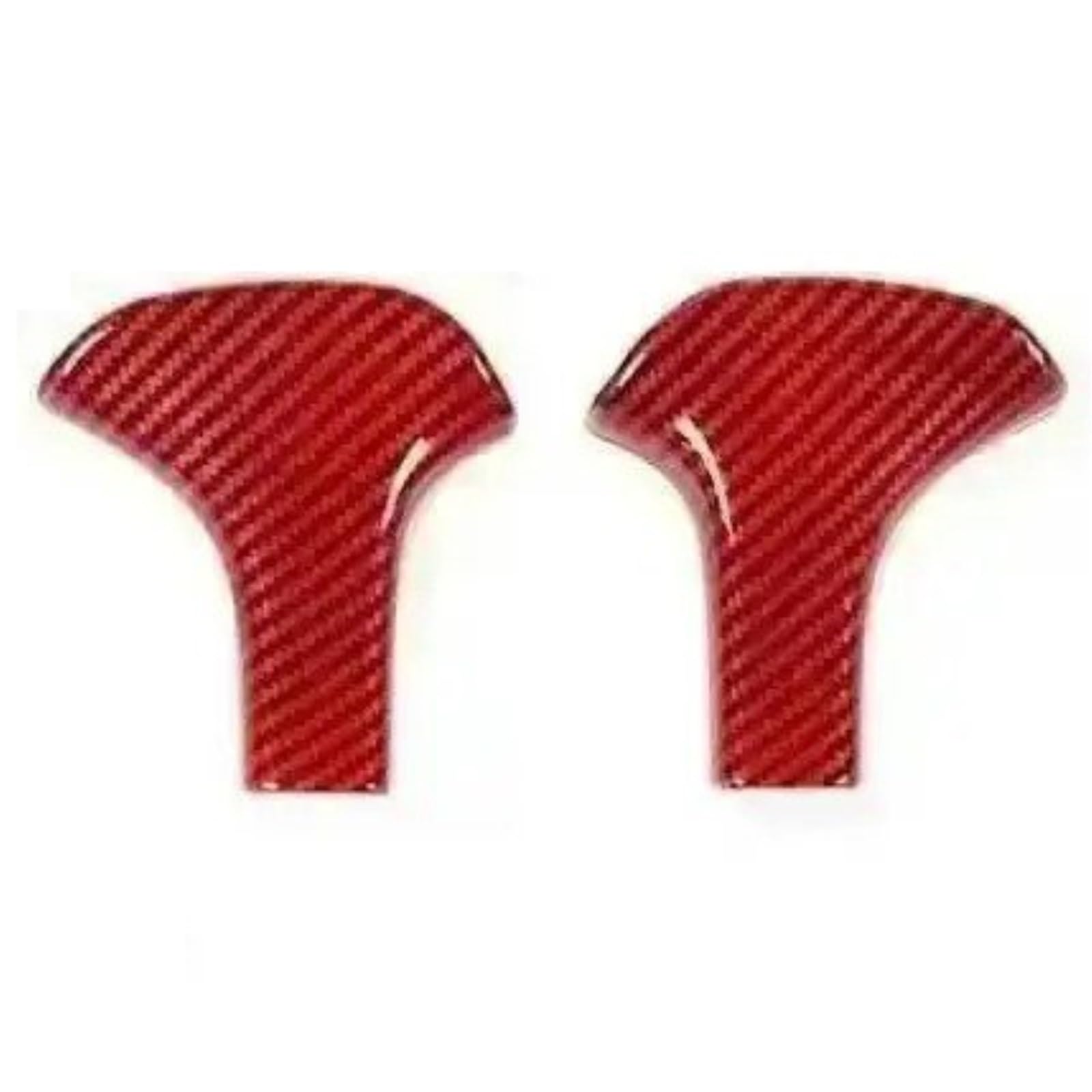 DWTNMEX Gear Shift Knob for Dodge for Charger for Durango 2012 2013 2014 Car Gear Shift Knob Lever Head Decoration Cover(Red Carbon 2 pcs)