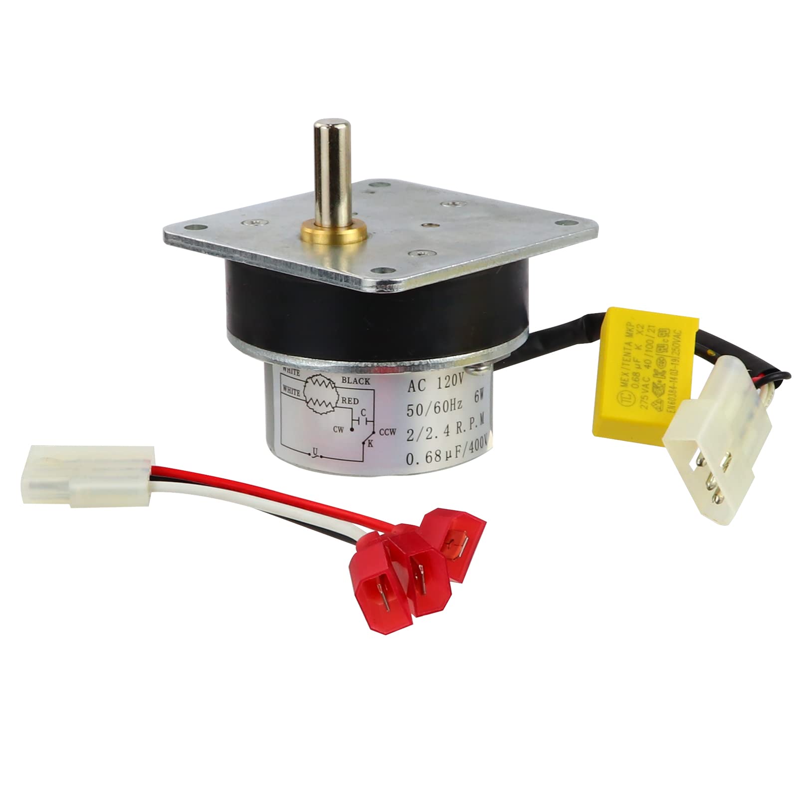 Auger Feed Motor 812-4421 & 812-4420 ，Replacement for Quadra-Fire Pellet Stove Parts，2.4RPM 120V Auger Feed Motor Fits for Heatilator CAB50 PS35 PS50 7000-500 PH，High Quality and More Robust