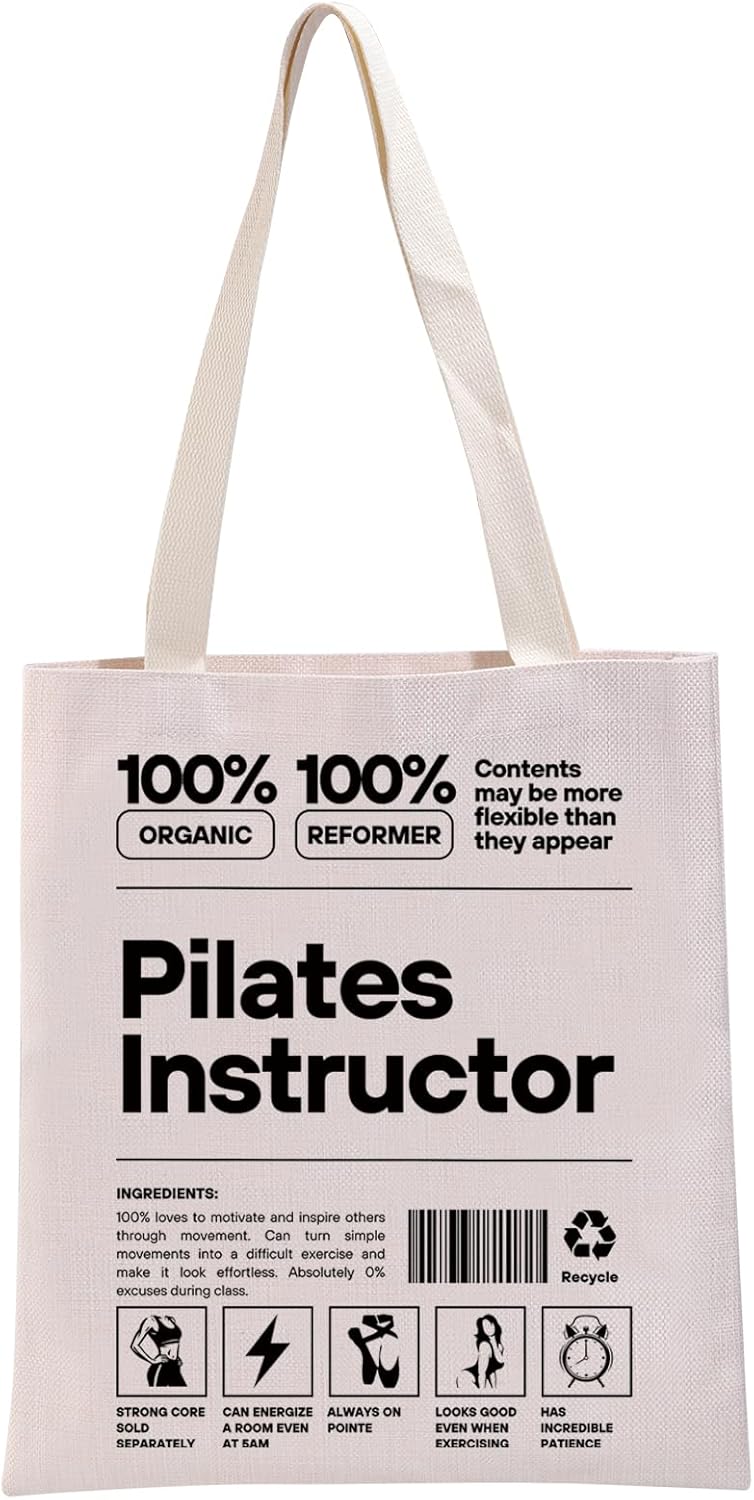G2TUP Pilates Lover Tote Bag - Pilates Instructor Gift, Handbag, Appreciation Merch