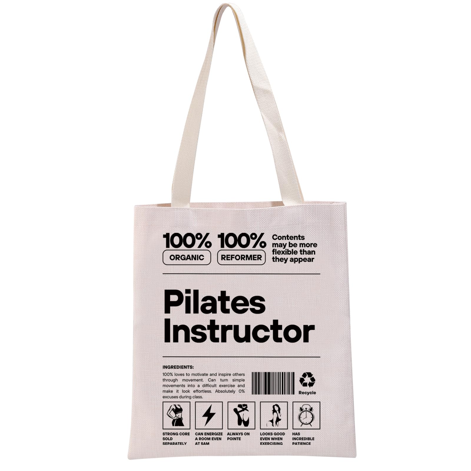 G2TUP Pilates Lover Tote Bag - Pilates Instructor Gift, Handbag, Appreciation Merch