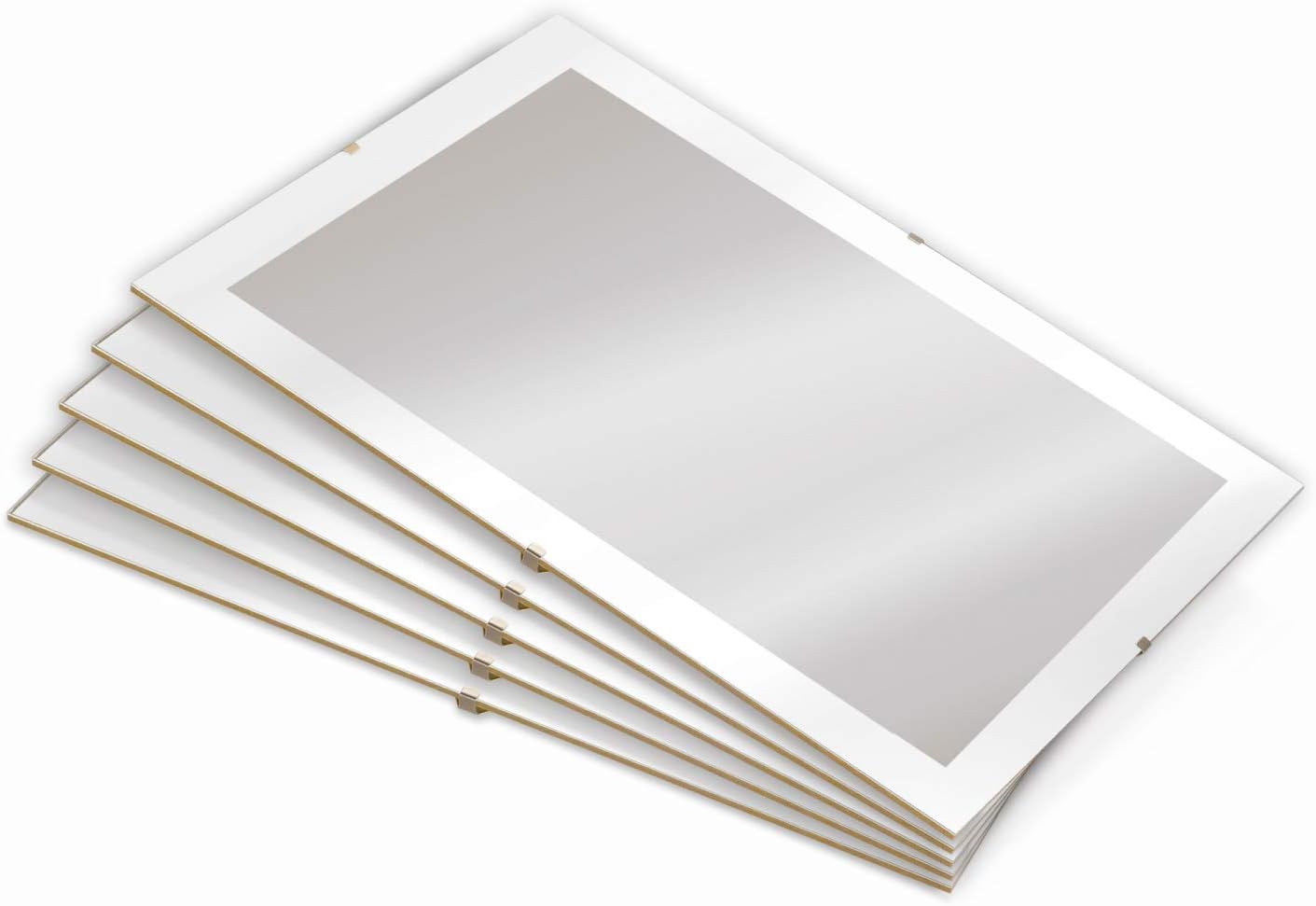 Clip Frames A2 (42x59.4 cm) Pack of 3 | Frameless Picture Frames | Acrylic & MDF | Gallery Wall Set
