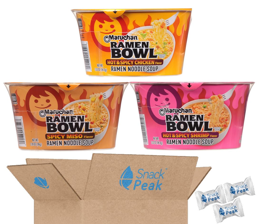 Maruchan Ramen Noodle Soup Bowls Snack Peak Variety Gift