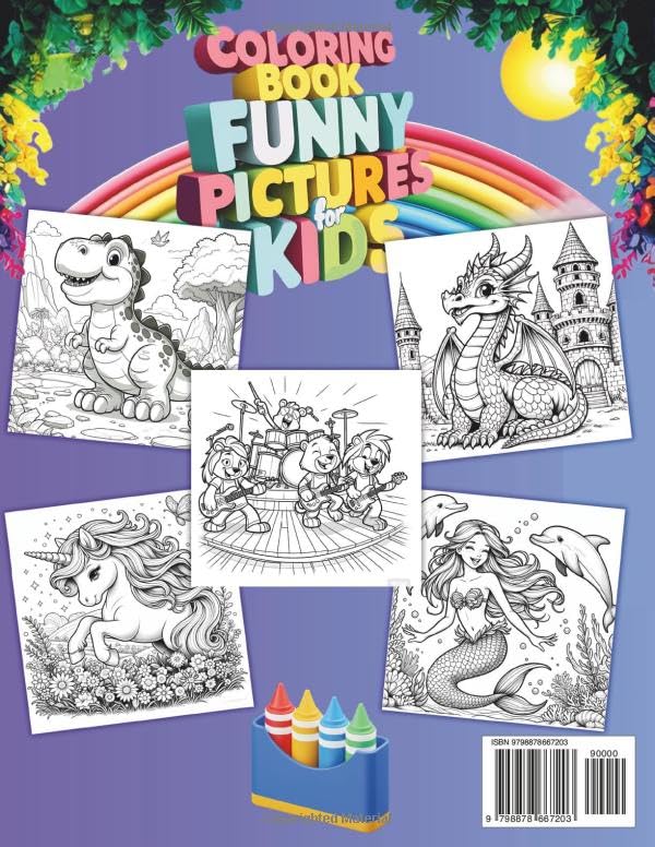 Coloring Book Funny Pictures for Kids: An educational and entertaining coloring book for kids of all ages with funny drawings image 3