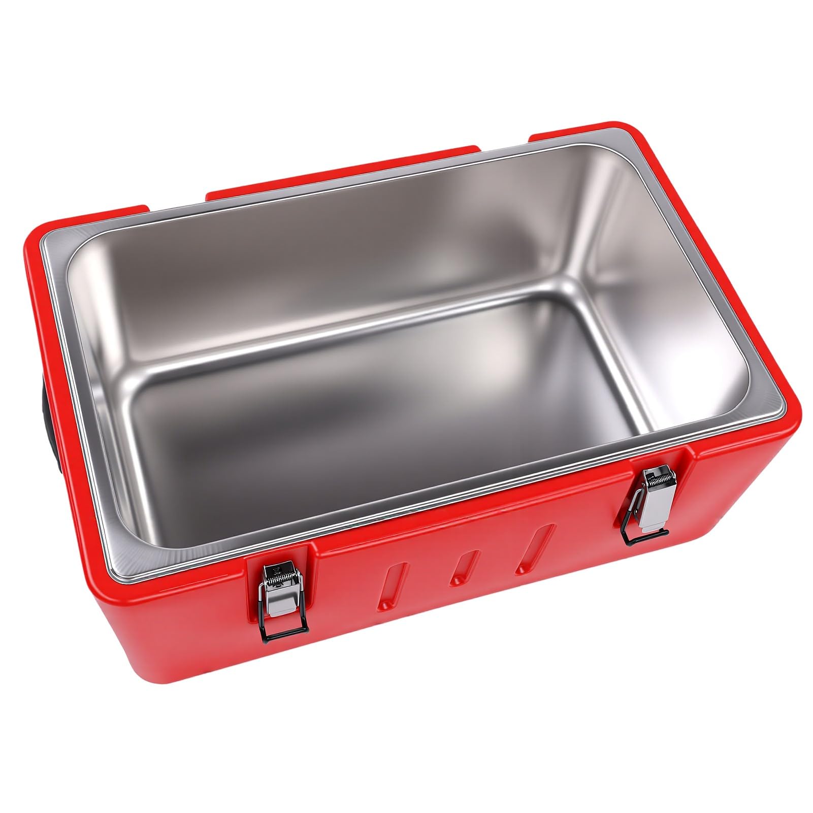 Scatola Isolata Alimentare Acciaio Inox Mantiene Caldo 3H Freddo | Guscio Pp Spesso Isolazione Schiuma Pu per Gestori di Mense Cucine di Ristoranti Eventi Catering Buffet Coperchio con