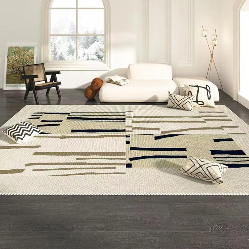 Tapis de salon moderne lavable antidérapant grand format 160x230
