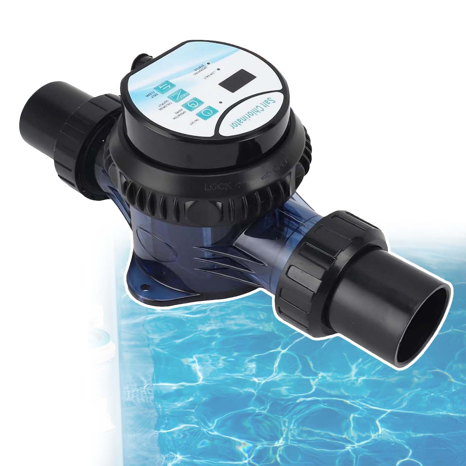 DPLWJPP Electrolytic Salt Chlorine Generator Saltwater Pool Chlorinator for Inground Pools Saltwater Chlorinator Above Ground Pools and Hot Tubs Salt Chlorinator ECR10