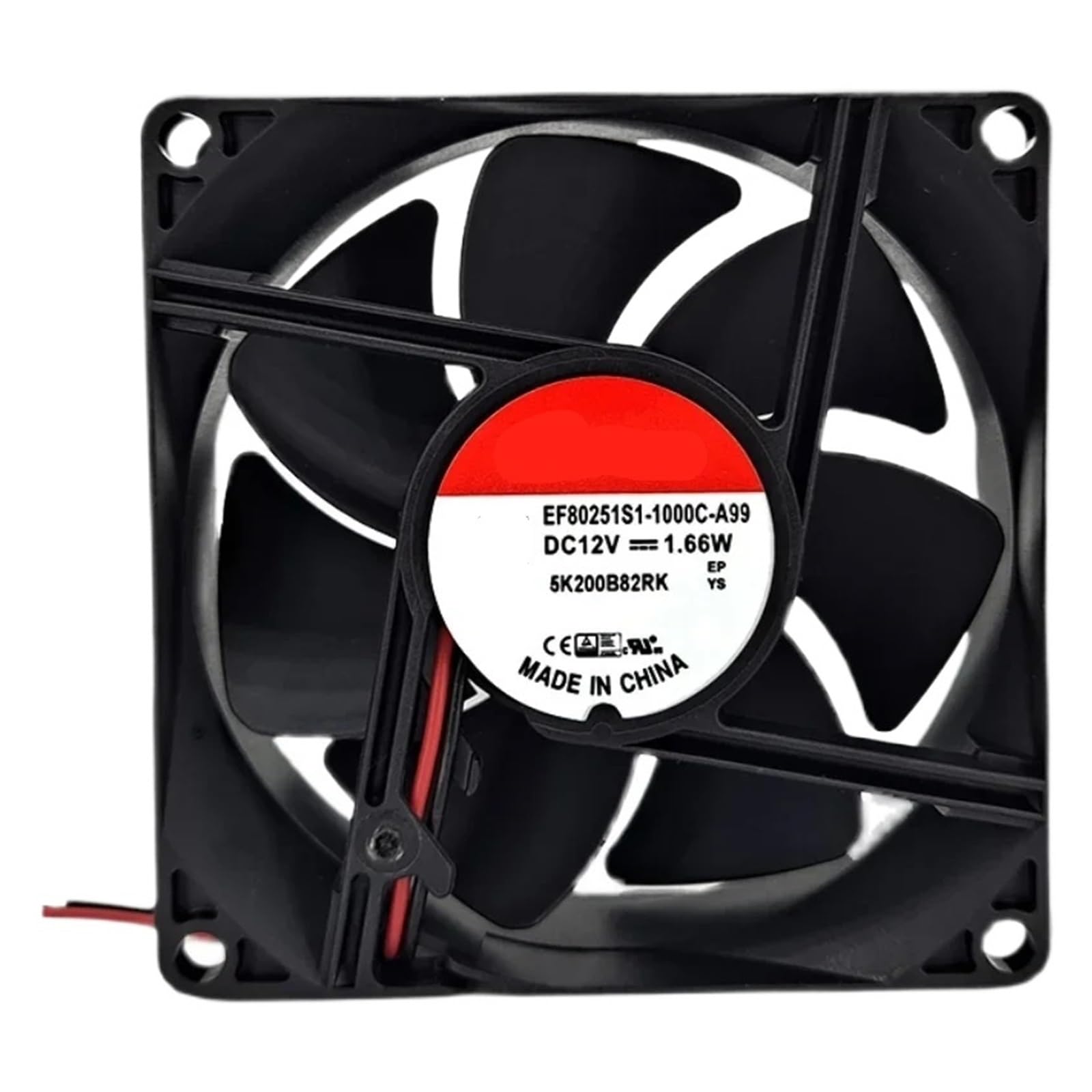 PEQYUACTE EF80251S1-1000C-A99 12V 3200rpm 41cfm 8cm 80mm 8025 Cooling Fan 80 * 80 * 25mm