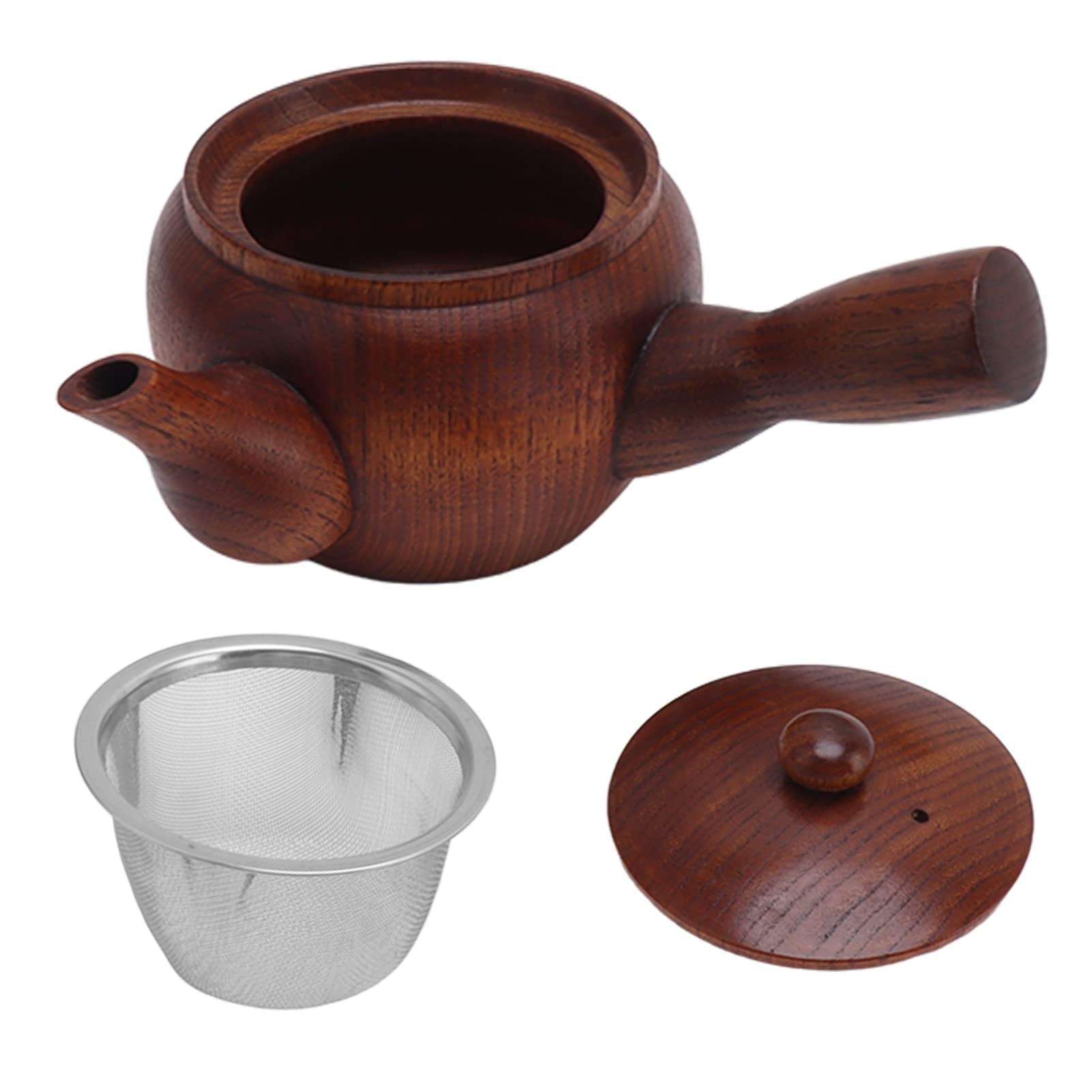 Théière en bois bouilloire à thé durable sifflante style traditionnel maison restaurant