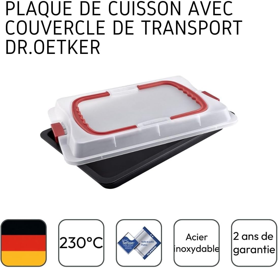 Dr. Oetker Bake & Go 1012 Baking Tray 42x29x4 cm