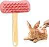 Rabbit Brush, Soft Silicone Small Animal Massage Comb, Practical Bunny Brush for Grooming, Bunny Grooming Kit Supplies Suitable for Cats Puppies & Other Pets