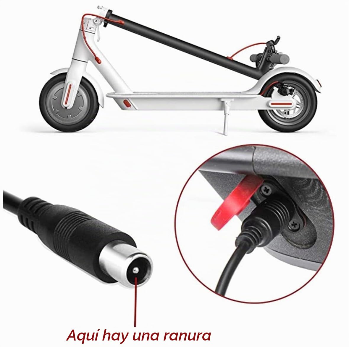 HKY 42V 2A Cargador para Scooter Eléctrico Xiaomi M365/ Pro/Pro 2/Mi Scooter 3/ 1s, Ninebot by Segway F40 F30 ES1 ES2 ES3 ES4 Patinete Eléctrico 36V Universal Carrgador de Baterías para AOVOPRO, CJBIN