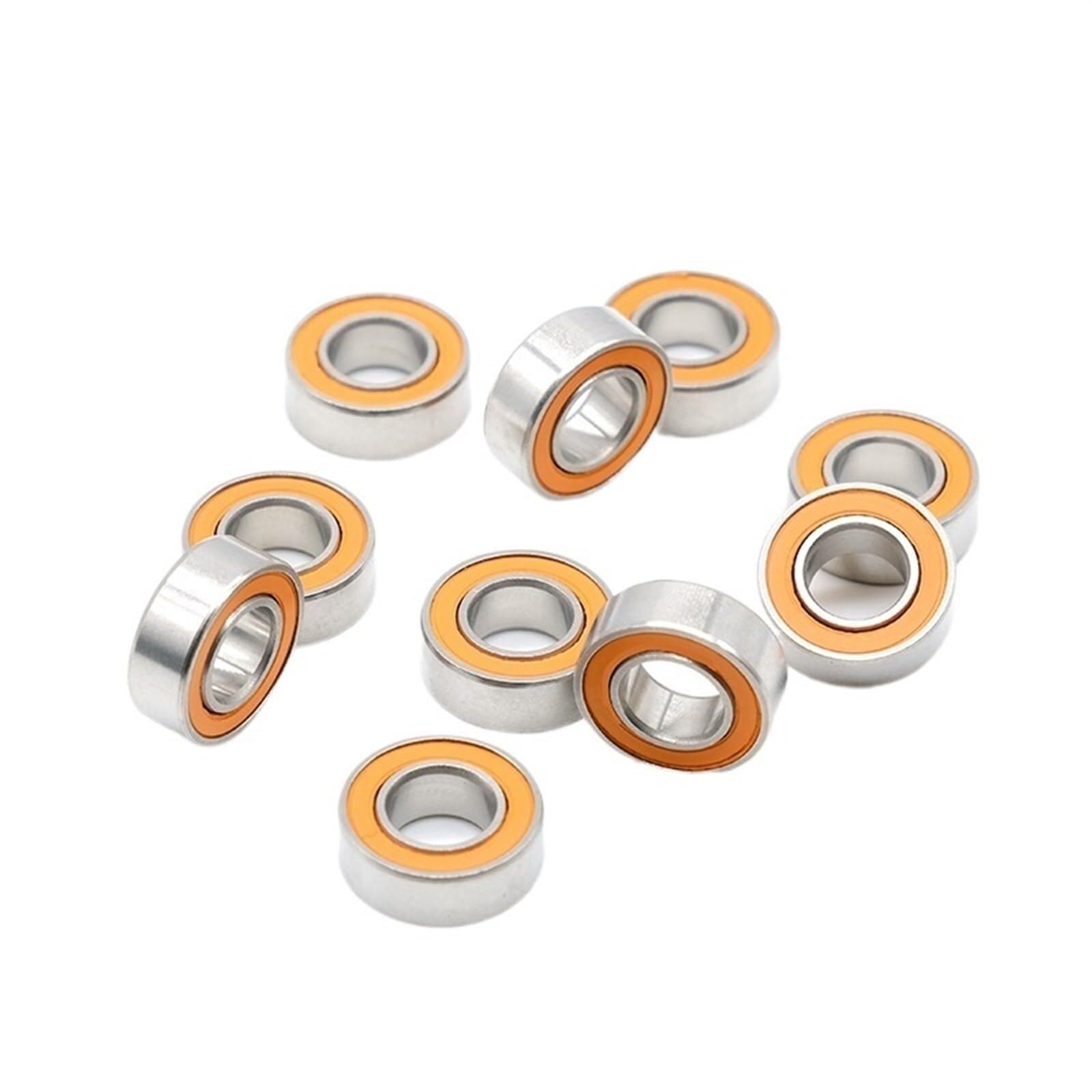 Bimetaliczna tarcza uszczelniająca Mikro łożysko zwykłe 1 szt. S687 2RS CB 7x14x5mm ABEC-7 Hybrydowe ceramiczne kulkowe ze stali nierdzewnej bez smaru Szybkie toczenie