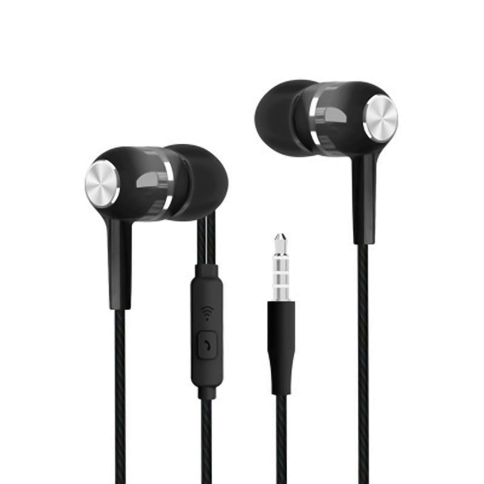 in-Ear Gaming Earbuds Wired Earphone S12 Universal 3.5mm Earphone Wired Earbuds with Mic for Phone Black with Mic with Mic