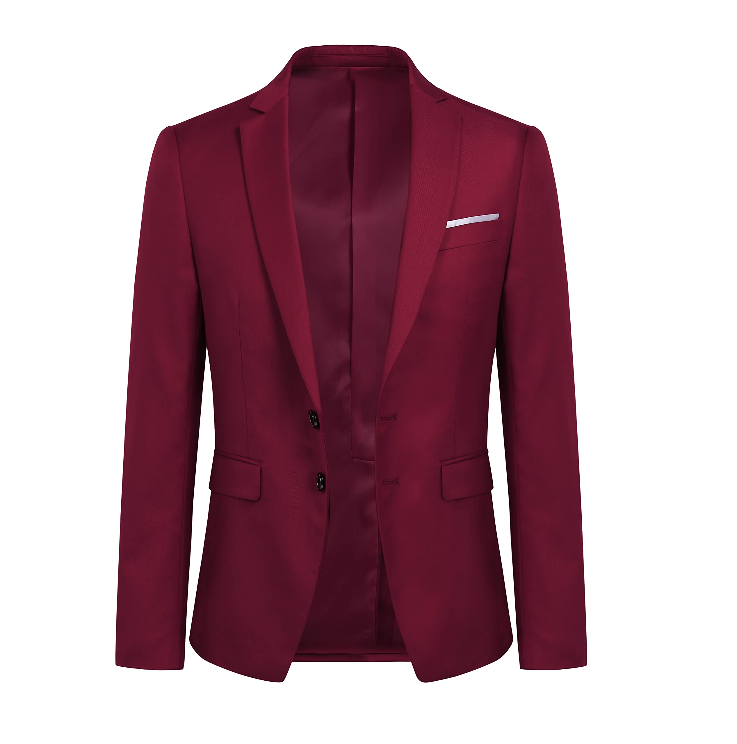 YOUTHUP Blazer da Uomo Giacca da Abito con 2 Bottoni Formale Monopetto Slim Fit Elegante Giacche da Smoking