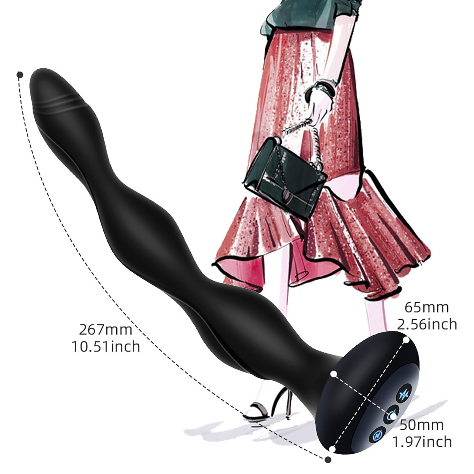 HXLXW Analvibratoren Anfänger Analplug# für Männer und Frauen mit 10 Vibrationsmodi und 5 Elektroschockmodi Dildo Vibrationen Sexspielzeug, G-Spot Prostate Stimulator Massager für Parre Extrem Sex