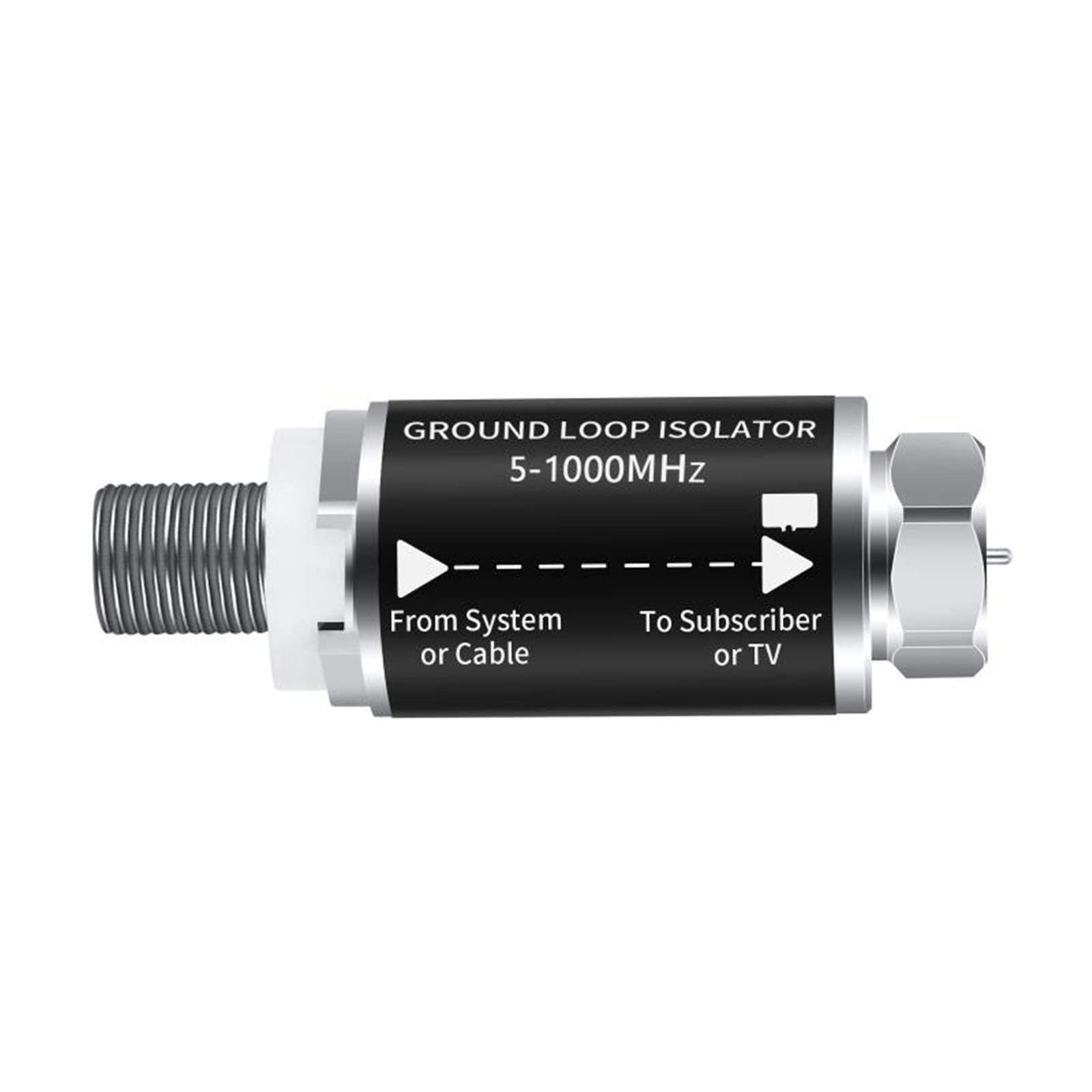 Ground Loop Isolator - Cable TV Audio Isolation Transformer,Hum Buzz TV/Noise Eliminator