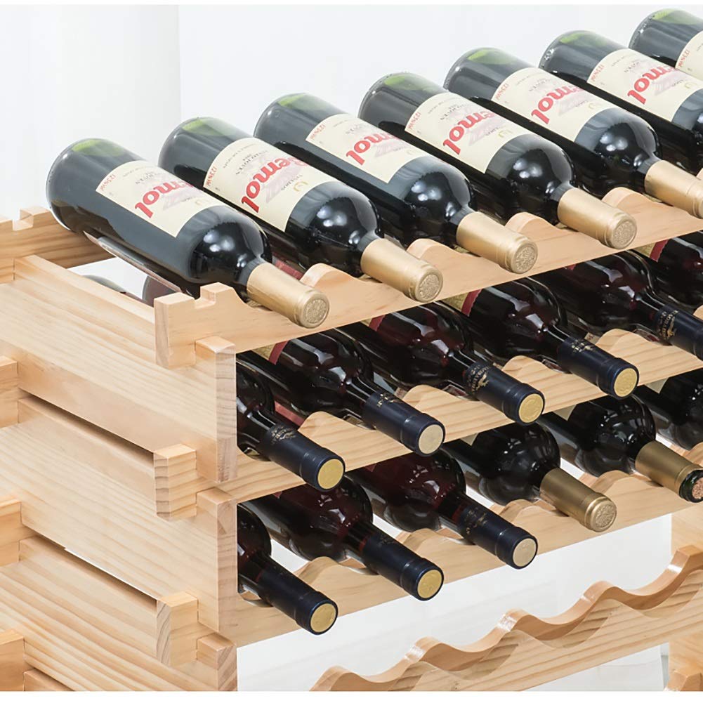 Estante para botellas Estante para vinos Soporte para copas de vino Estante para vinos apilable de múltiples capas, Estante pequeño para almacenamiento de vinos, Independiente, Estante para vinos de
