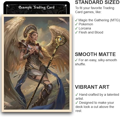 Miniatura 2 de Fantasy North - Lilibeth Casual Conjuring - 100 fundas para cartas coleccionables TCG mate lisas - Se adapta a Magic MTG Commander Pokemon y otros