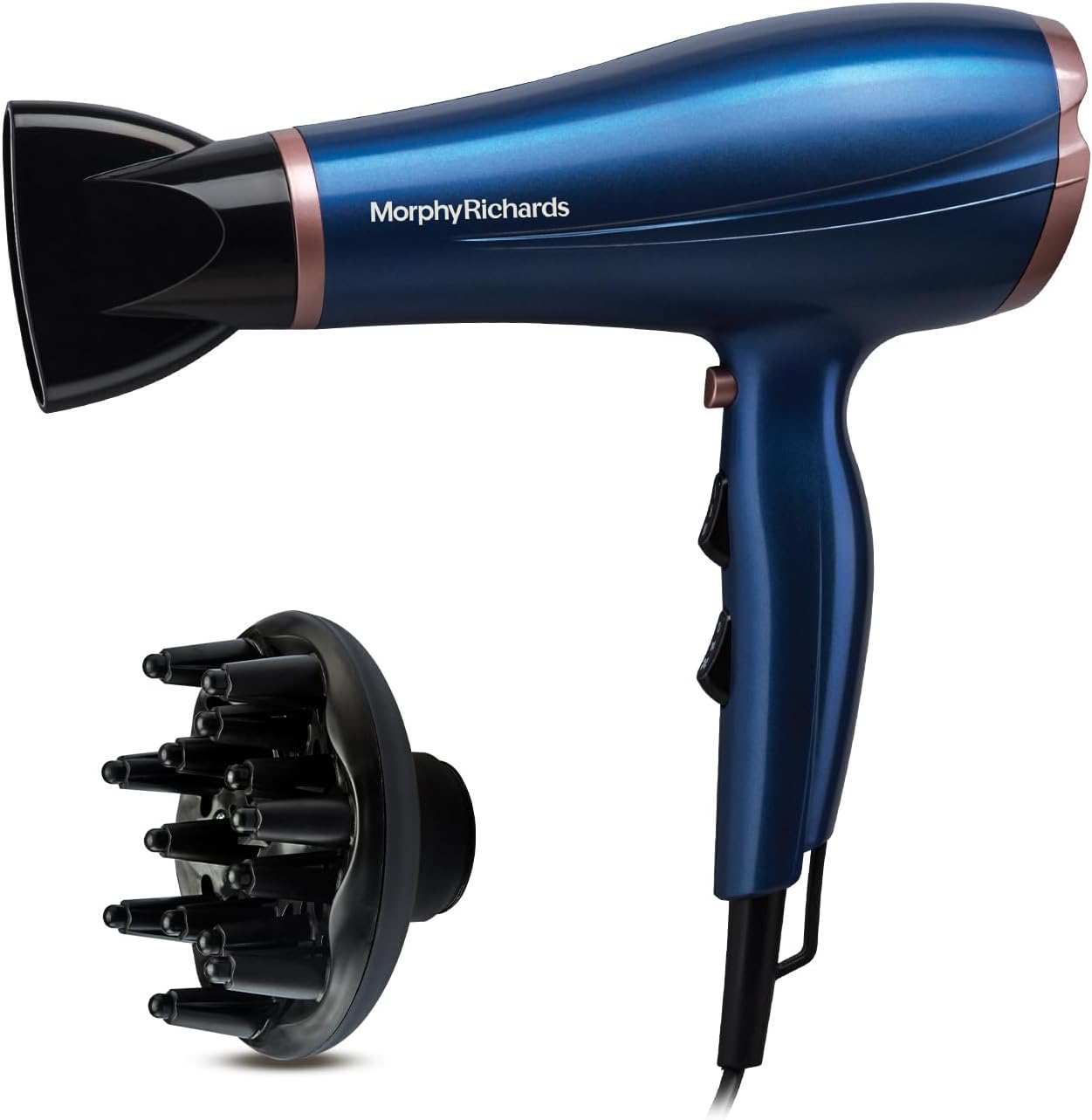 Stylist Care Hd192Dc 1900W Hair Dryer|3-Speed 2-Heat Settings|Frizzfree, Shiny Hair|Hair Dryer with Diffuser, Detachable Concentrator| 2-Yr Warranty| 1900 Watt|Blue & Rose Gold