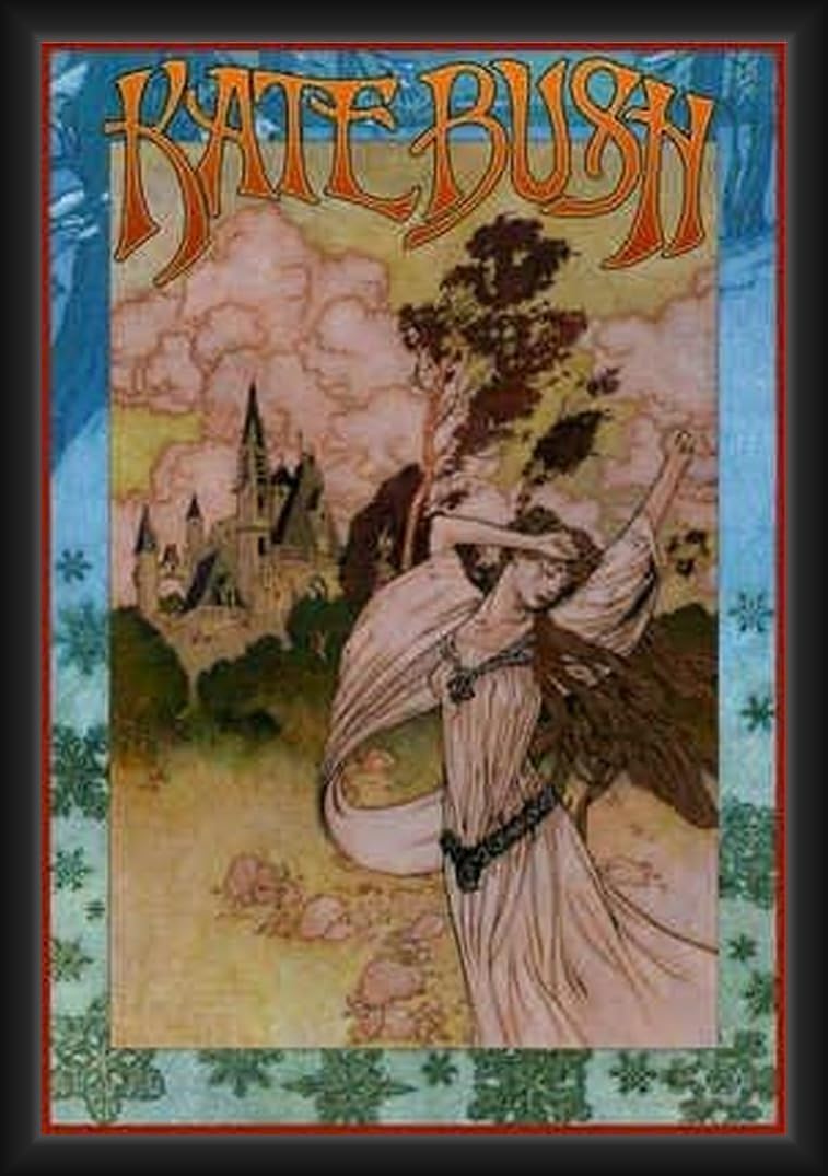 BUY ART FOR LESS Officially Licensed Kate Bush - Bob Masse - Concert - Framed Art Poster - 24 x 36 Inch - Sturdy Engineered Wood Frame with Plexi Glass - Ready to Hang