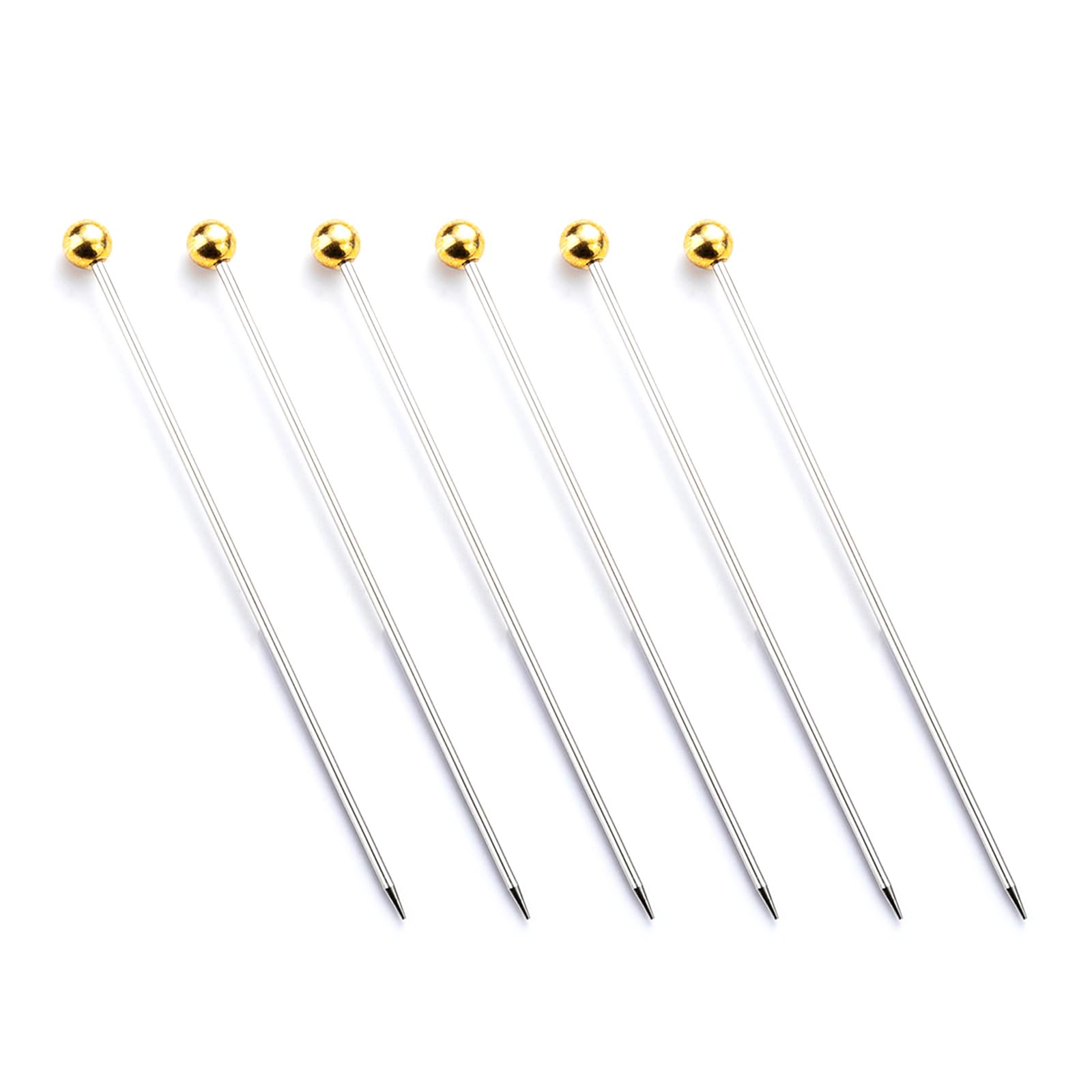 MICFENY 6Pcs Stainless Steels Stick Practical Skewer Needle Reusable Cake Testing Needle Baking Tool