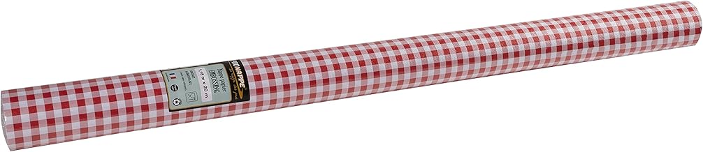 PRONAPPE - Réf. R802070I - Nappe jetable en papier gaufré - Rouleau de 20 M de long et 1,18 M de large - Gaufrage unique, esthétique et profond - Fabriqué en France - Couleur vichy rouge