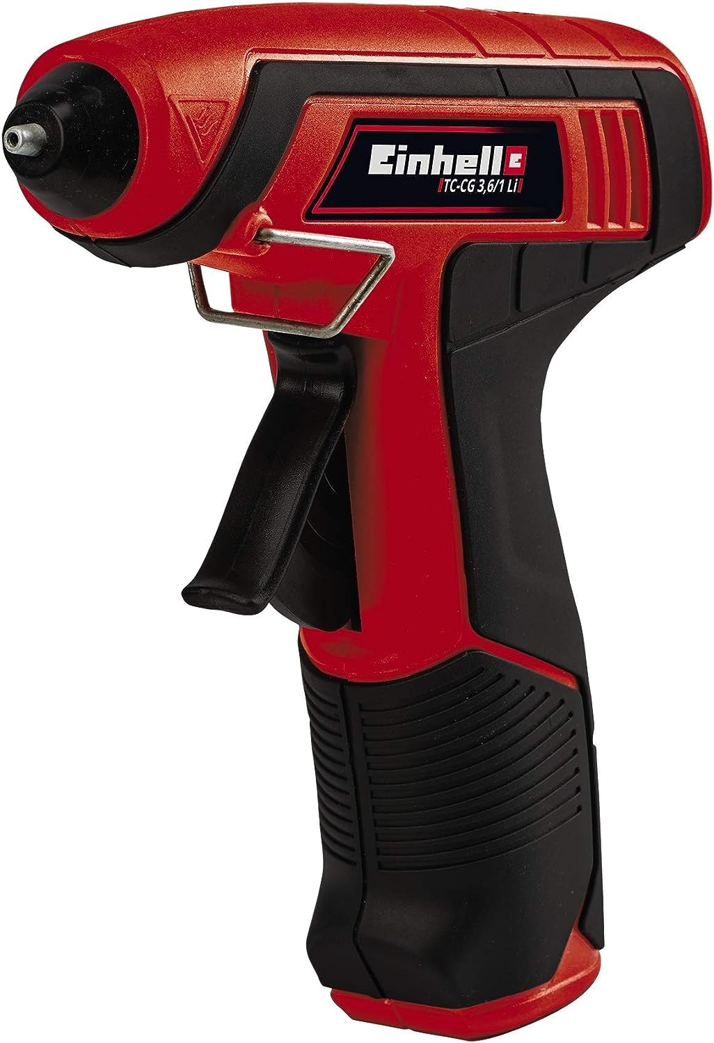 Einhell Pistola de pegamento caliente inalámbrica - TC-CG 3.6/1 Li – 3,6 V, calentamiento 30 segundos, indicador LED de calentamiento y carga. Incluye caja de metal, cargador + 4 barras de pegamento