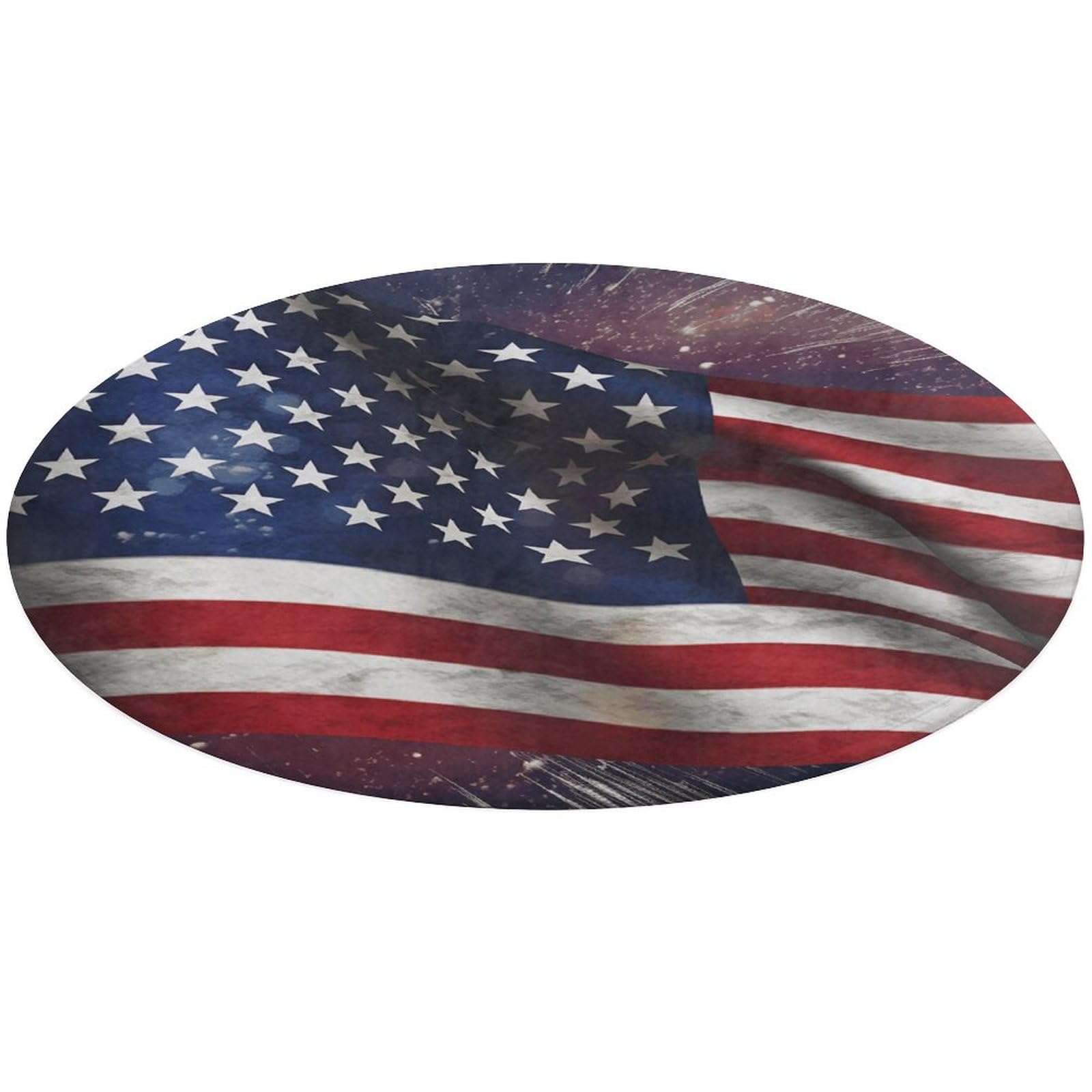 Tapis rond usa pour bureau et entrée style américain lavable