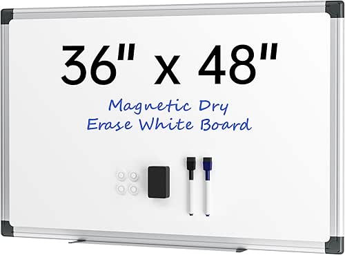 VUSIGN 48" x 36" Large Magnetic Whiteboard for Wall, Dry