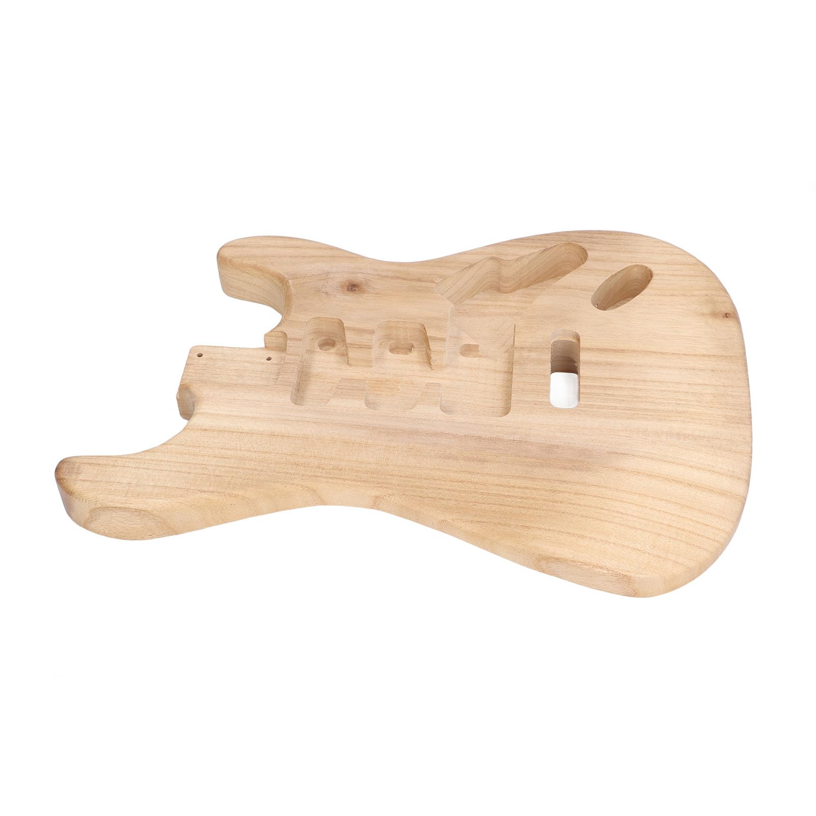 Electric Guitar Body, Paulownia Wood Easy Neck Installation Unfinished Guitar Body Lightweight for SSH Style Guitars Making