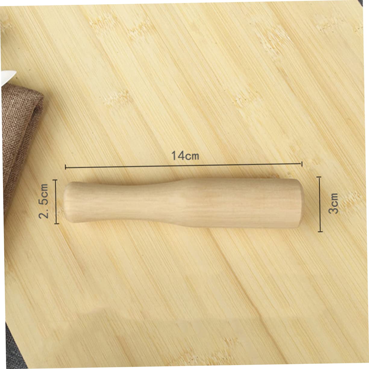 Garneck Unvarnished Wooden Food Muddler Ergonomic Natural Wood Grinding Rod for Cocktails for Mojitos Sauces Soups and More Kitchen Tool for Bartenders and Home Use