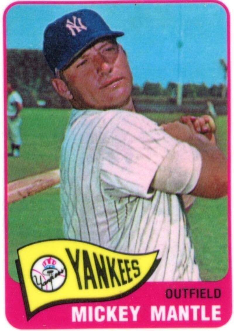 Sports Memorabilia 1996 Mickey Mantle 1965 Topps 350