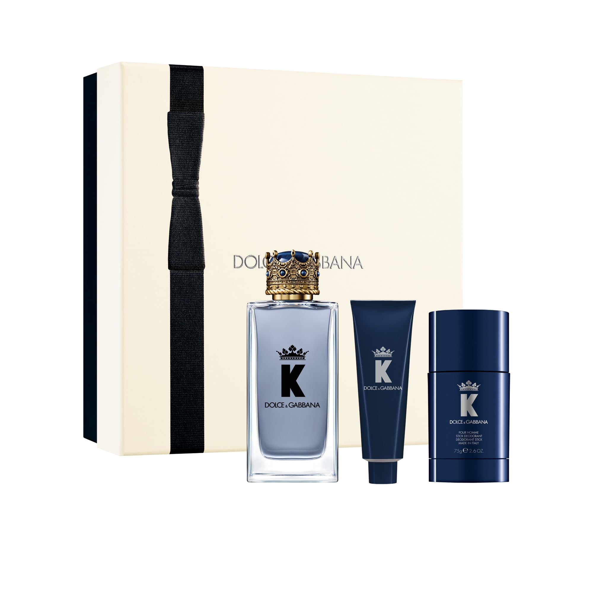 Dolce&Gabbana K for Men Gift Set - Eau De Toilette 100 ml / 3.4 fl. oz, Shower Gel 50 ml / 1.7 fl. oz and Deodorant Stick 75 ml / 2.5 fl. oz