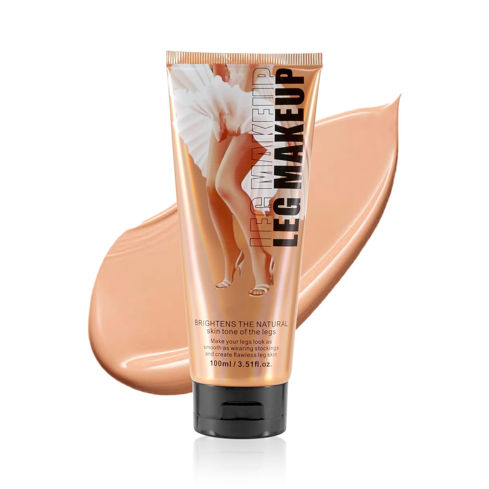 Waterproof Leg Makeup Cream, No Transfer Body Concealer, 24-Hour Long-Lasting and Easy to Apply, Smooth & Light Effect for All Skin Tones