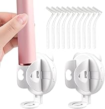 2 Pcs Electric Toothbrush Holder, Auto Lock & Release Wall Mounted Non-Slip Gravity Toothbrush Holders with 0.6mm Interdental Brushes for Bathroom Organizer