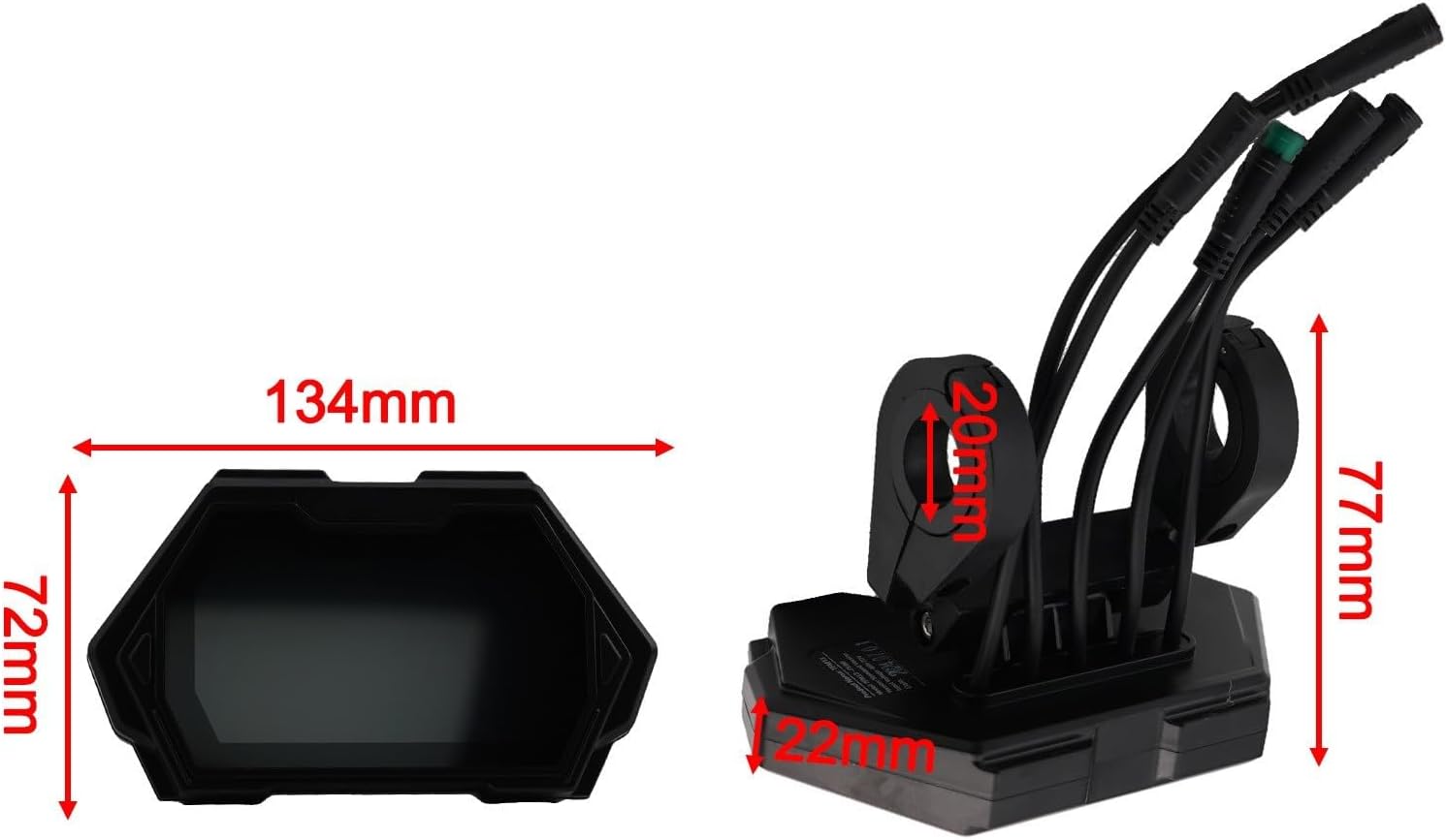 Electric Scooter LCD Display Dashboard Meter, Electric Bike LCD Display Meter, E-bike LCD Display Control Panel Speedometer Odometer For Electric Scooter Bike For Kk G2 PROMax G2