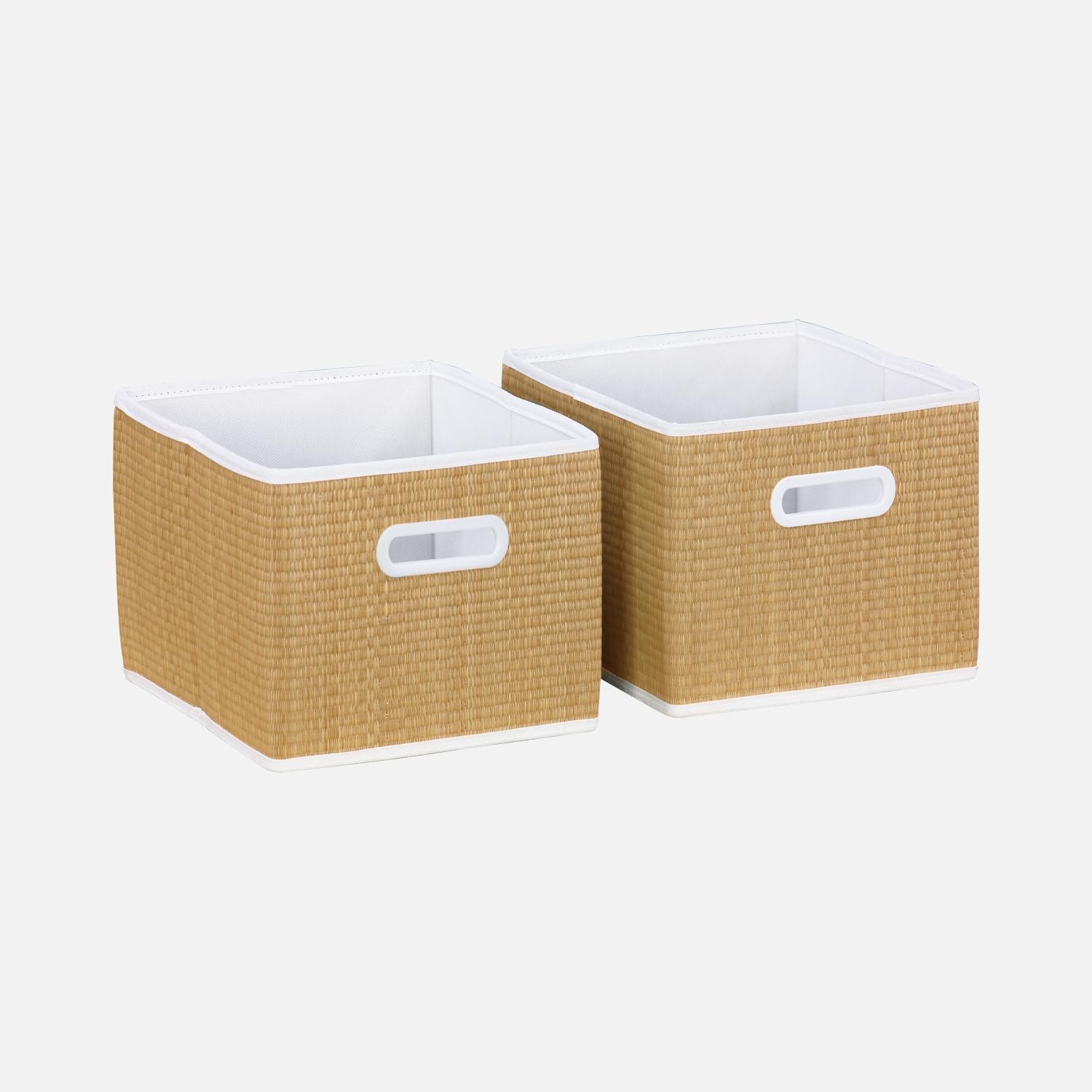 sweeek - Meuble de Rangement pour Enfant avec 7 Compartiments et 4 paniers Fibre Naturelle