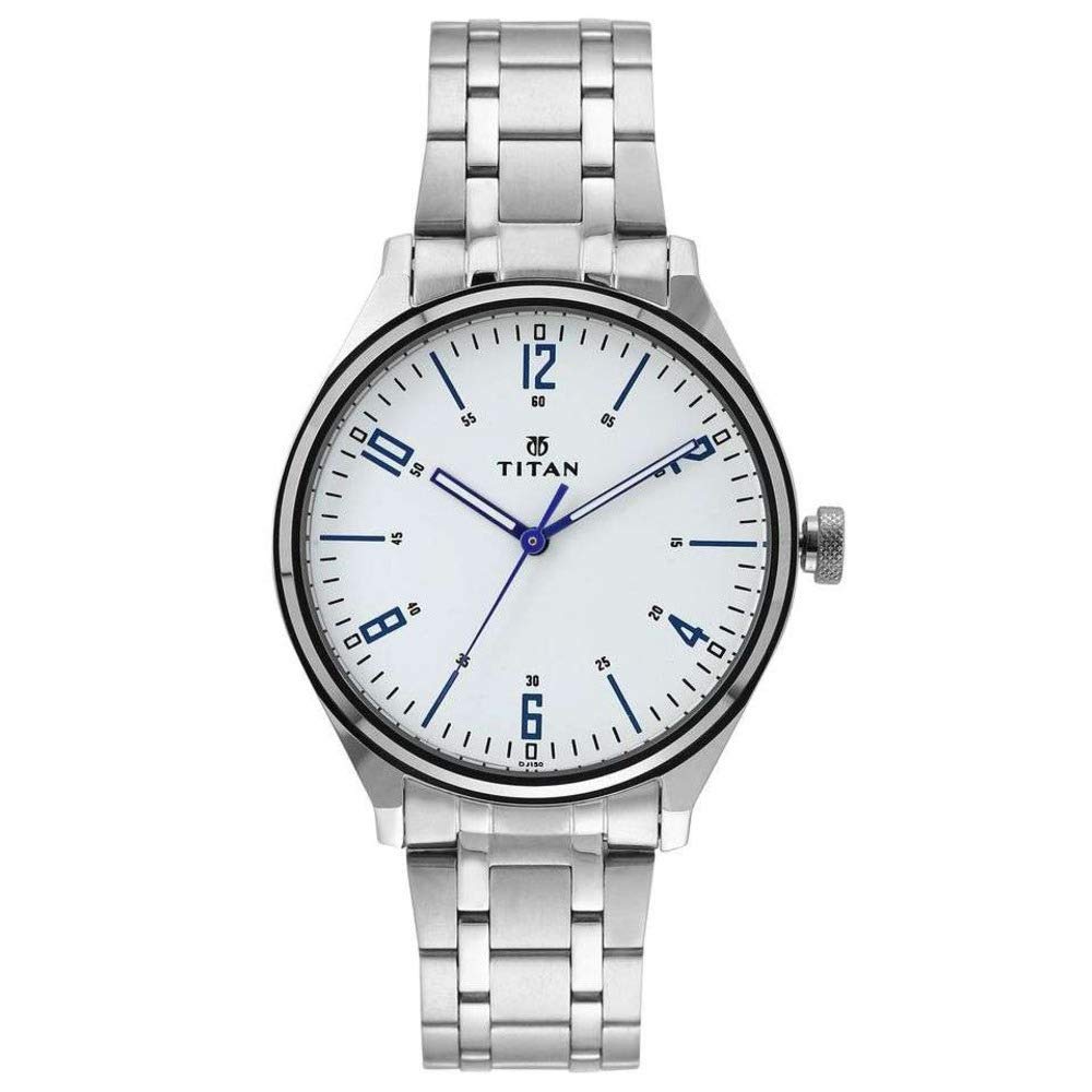 Titan Men Metal Neo Iv Analog White Dial Watch-Nl1802Sm01/Np1802Sm01, Band Color-Silver (B07MXKH9YK) Amazon Price History, Amazon Price Tracker