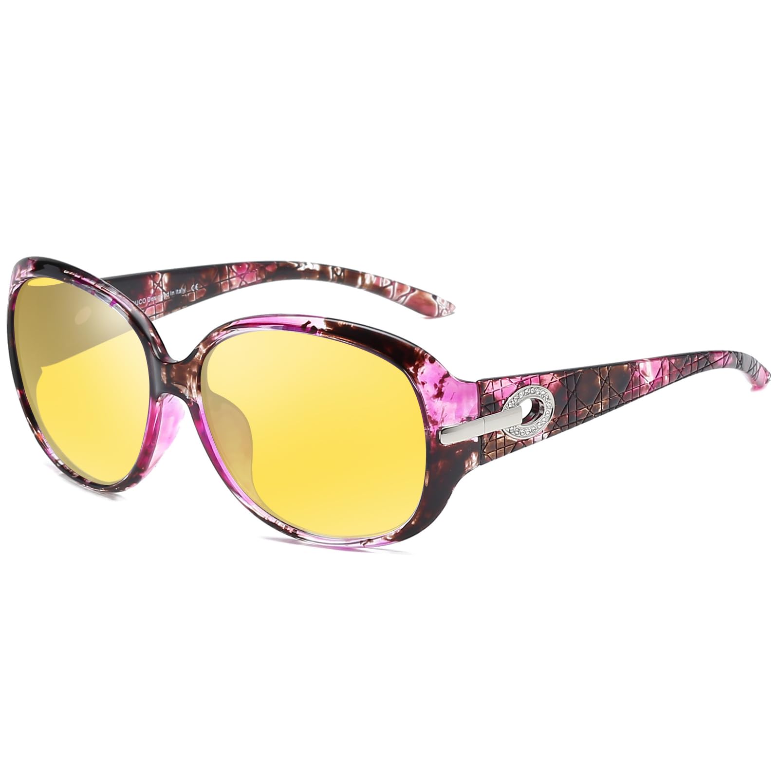 DUCONight Driving Glasses Anti-glare Eyewear Classic Polarized HD Night Vision Glasses For Women