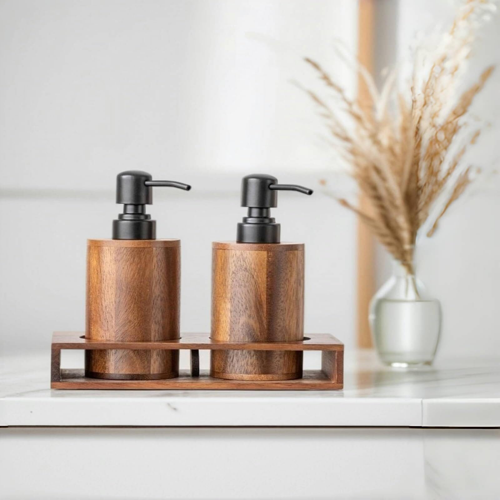 Dispenser di sapone da appoggio Dispenser for lozione, accessori for il bagno vuoti, pratico flacone di detersivo for piatti, con pompa Complementi d'arredo e accessori(SET-400ml)