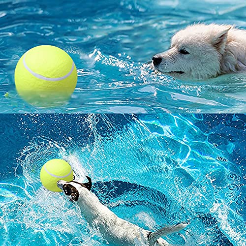 JZK Haustier Hundespielzeug Tennisball 24,1 cm Hund Aufblasbarer Tennisball Spielzeug für große Haustiere Spielzeug Indoor Outdoor Sport Strand
