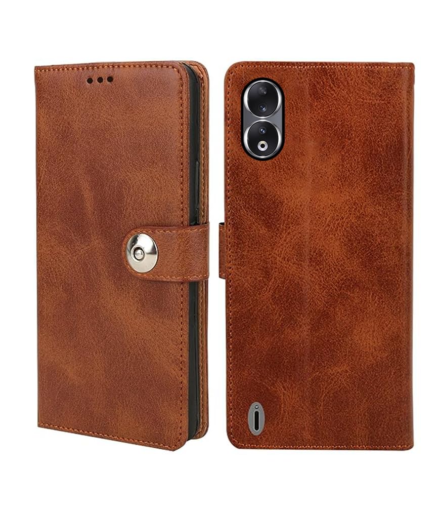 ClickAway (2023 New Flip Cover for Honor 90 5G | Genuine Leather Folio Magnetic Flip Back Cover with Card Holder for Honor 90 5G | Chestnut Brown (B0CNY6D2R8) Amazon Price History, Amazon Price Tracker
