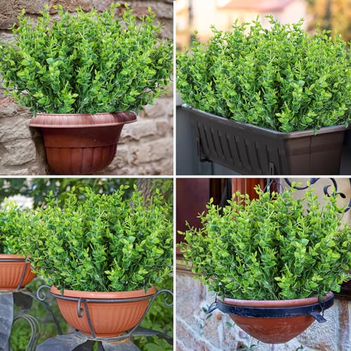 Image of AmyHomie 20 PCS Artificial Flowers for Outdoors, UV Resistant Fake Plants
