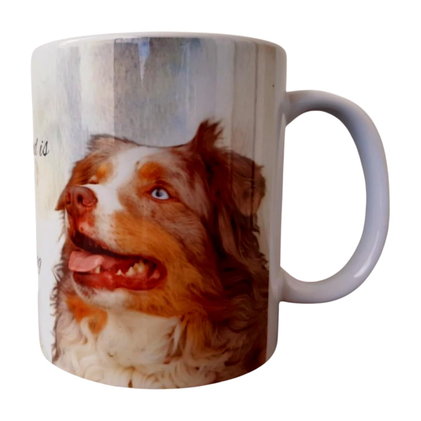 Red Merle Border Collie Dog Coffee Mug, 11oz 325ml Tea Cup, Original Design