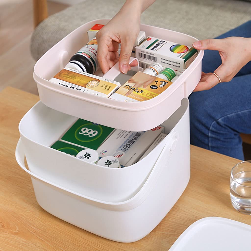 Caja organizadora de medicamentos, joyería, Pastillero de Viaje, Primeros Auxilios, médico, hogar, plástico, 7/9 Pulgadas